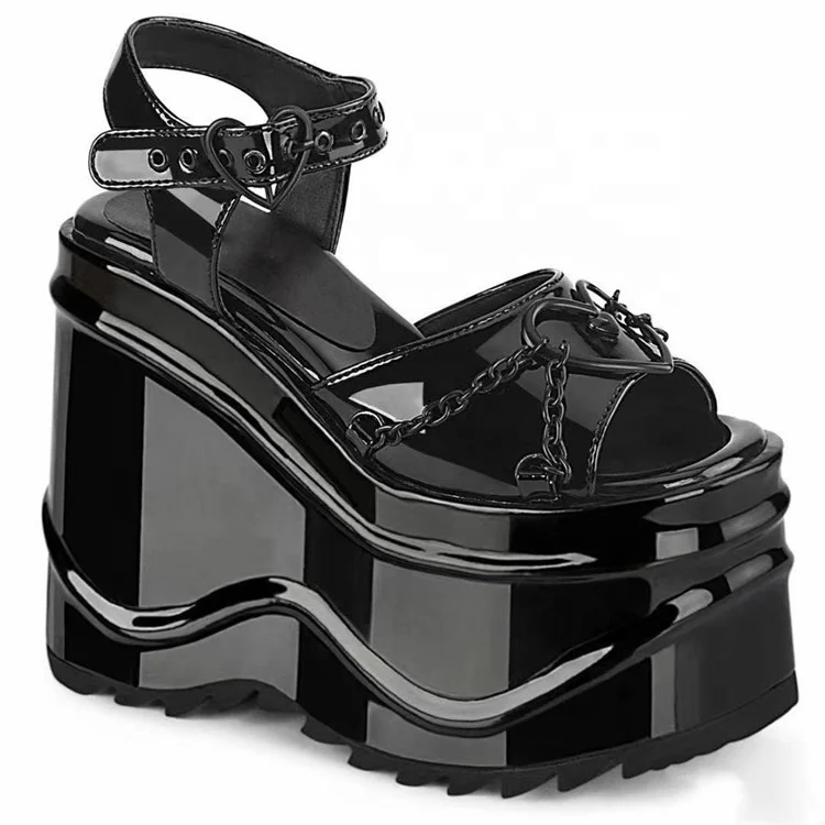 

2022 Comfortable Women Shoes Ladies Thick Platform Mid High Wedge Heel Sandals