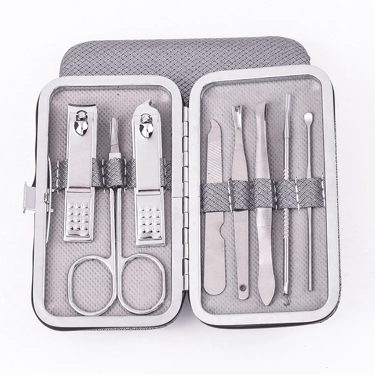 

Beauty Large Custom Logo Stainless Steel Nail Clipper Manicure Toe Clippers Set Nail Scissors Care Kit Pedicure Nails