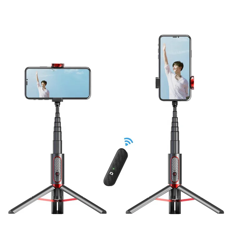 

Universal Mobile Phone Remote Control Aluminum Alloy Tripod Foldable 360-Degree Rotating Wireless Selfie Stick tripod