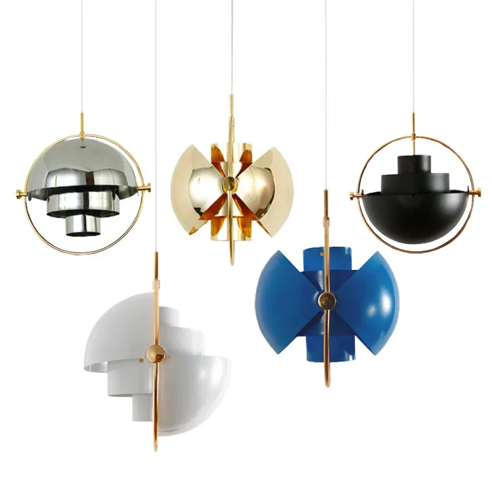 Modern transformable multi color blue painting globe metal chandelier decorative pendant lights