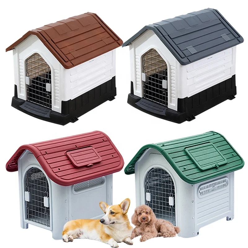 

Medium Size Plastic Removable Washable Outdoors Waterproof Foldable Dog Kennels Dog Houses For Pets, Colorful