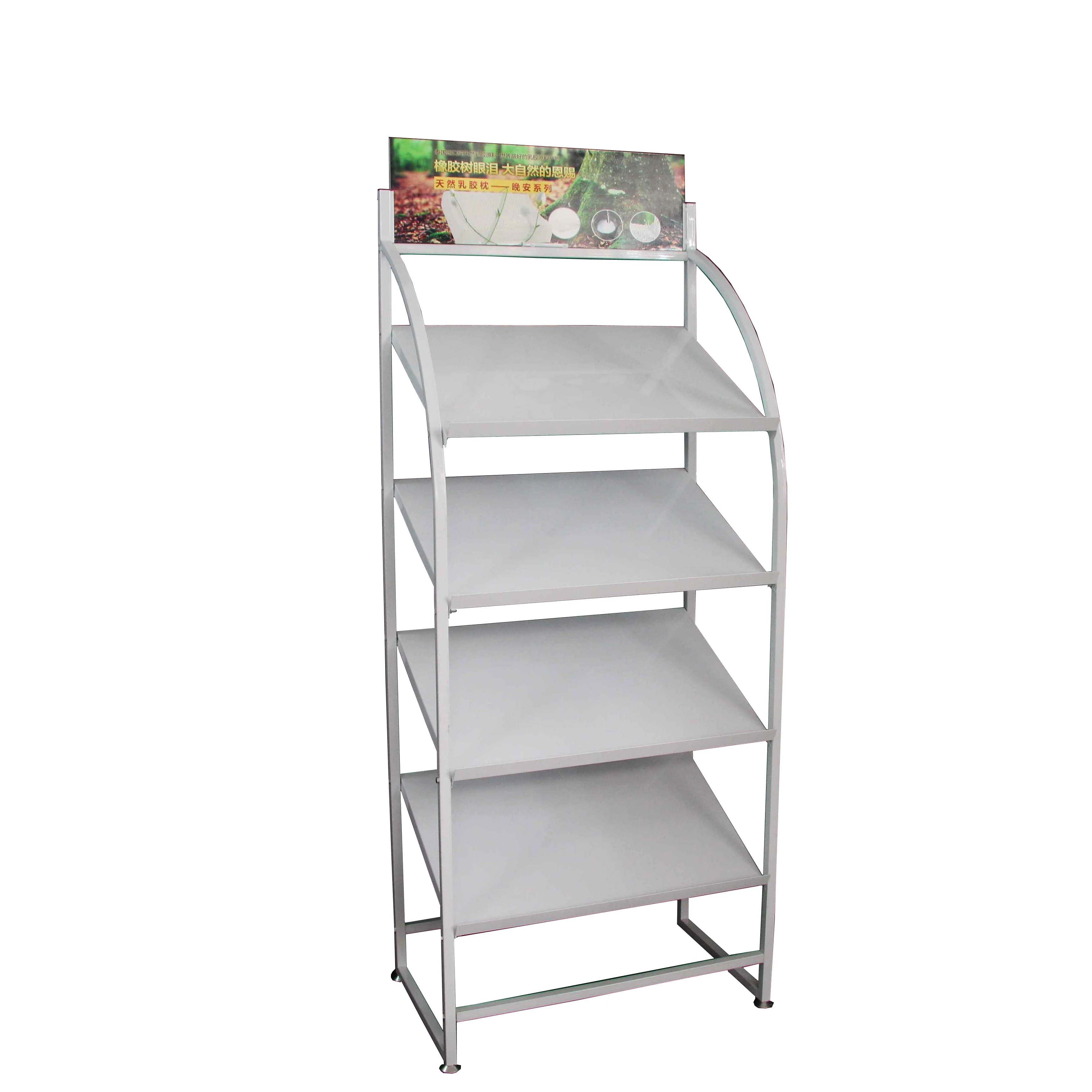 

Hot Selling Supermarket Household Memory Foam Pillow Display Stand Four Layer Pillow Metal Display Rack