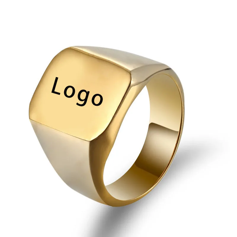 

Custom Design Stainless Steel Rings Jewelry Gold Ring for men 24k, Gold\silver\black