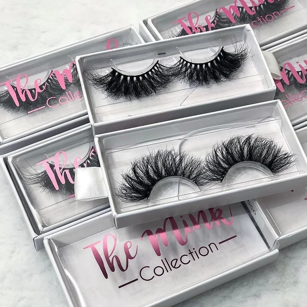 

Clear soft natural Eyelash Box Packaging Luxury 25mm Mink Eyelashes Case Private Label Custom Packaging Box