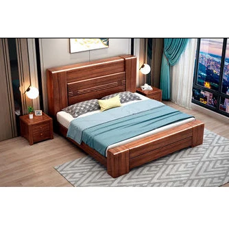 Mueble De Dormitorio Principal De Madera De Nogal De Seda Dorada China