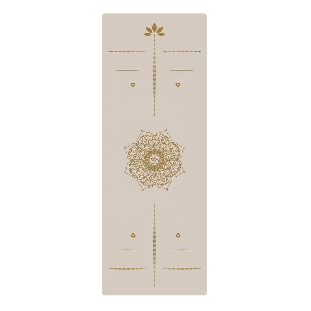 

Beautiful Pu Golden Printing Yoga Mat Custom Logo Non Toxin Yoga Pilates
