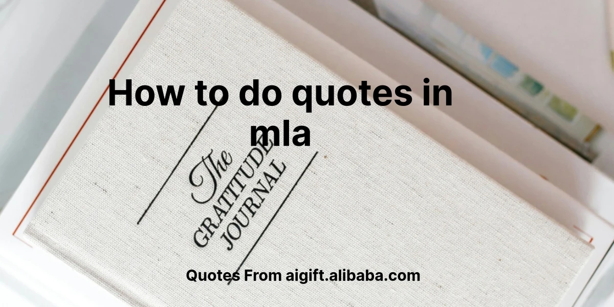 how to do quotes in mla