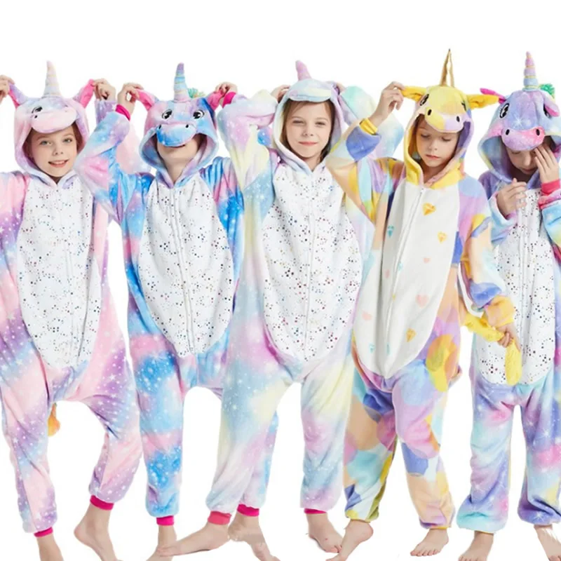 

Anime Pijama Panda Kids Pajamas Unicorn Pyjamas For Children Animal Cartoon Baby Costume Winter Boy Girl Licorne