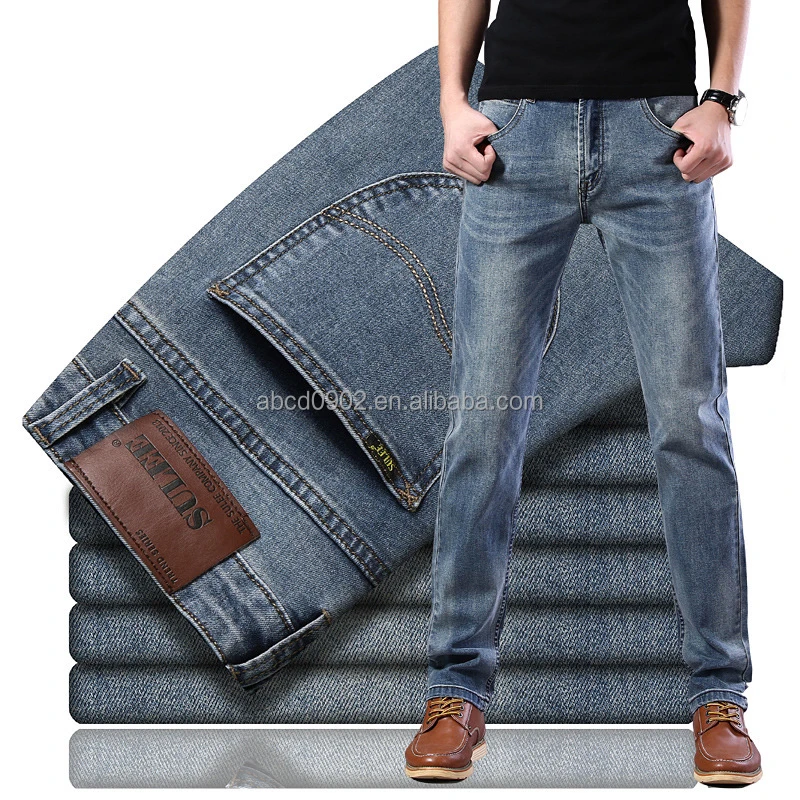 

Top quality men's fashion jeans casual temperament slim men's jeans factory wholesale
