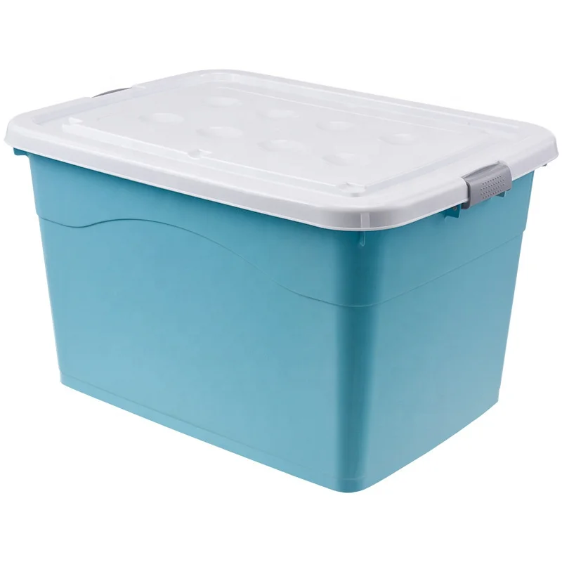 

Large Plastic 120 L Sundries Wheeled Storage Boxes With Handle, Multi-color