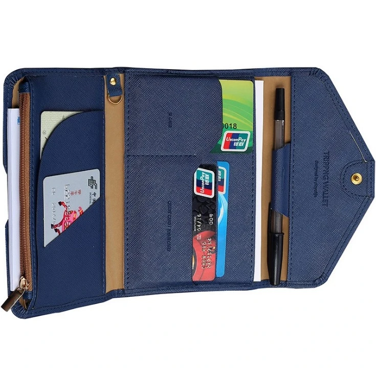 

2020 best seller tri-fold wallet mujer slim bank card wallet clutch bag for women, Navy/pink/black/brown/orange/red/turquoise/green