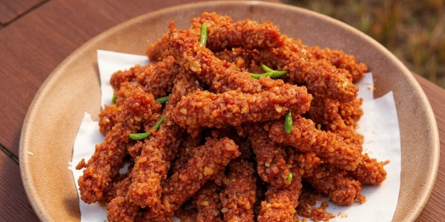 Suya skewers with a sprinkle of suya spice