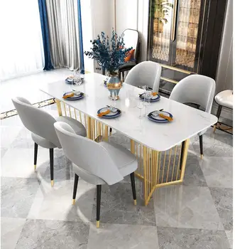 Luxury Marble Dining Table Marble Top Dining Table Set Simple Gold Legs Cafe Marble Dining Table Set 6 Seater Buy Marble Top Restaurant Tables Dining Table With Marble Top Long Marble