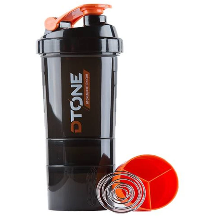 

500ml custom Plastic tritan gym sports powder protein shaker drinking water bottle with screw lid, Customized color