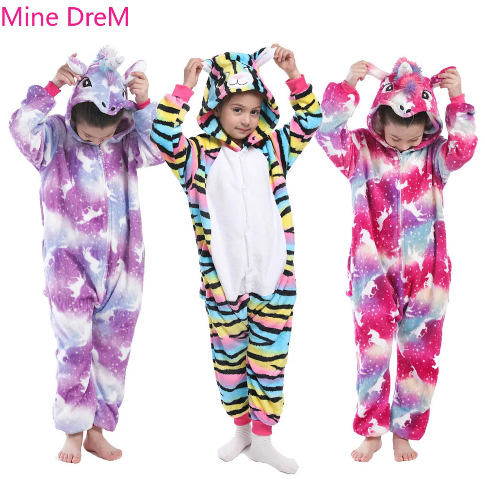

Kigurumi Hooded Unicorn Pajamas for Girl Children Kigurumi Pajamas Sleepwear Cosplay Funny Pyjamas Kids Onsie Pajamas