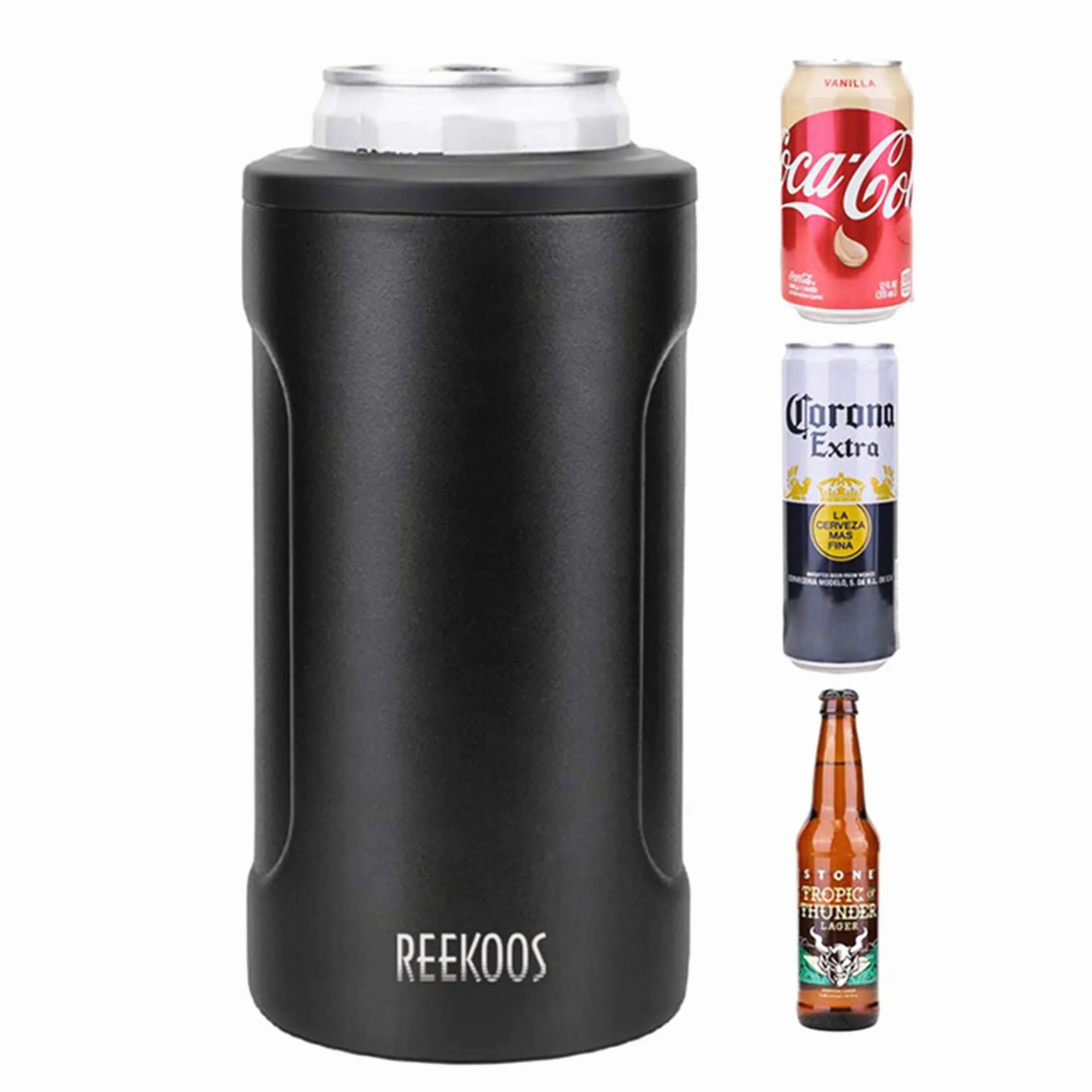 

Skinny Can Holder 4 in 1 Can Cooler Double walled Stainless Steel Insulated Slim Can Cooler For 12oz Cans,Skinny Cans, Bottles, Customized color acceptable