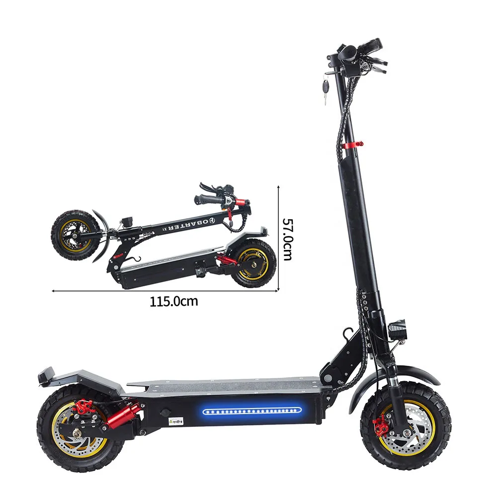 

Hot selling 48v 10inch dual motor 60km long range off road 1000w electric scooter adult 2000w
