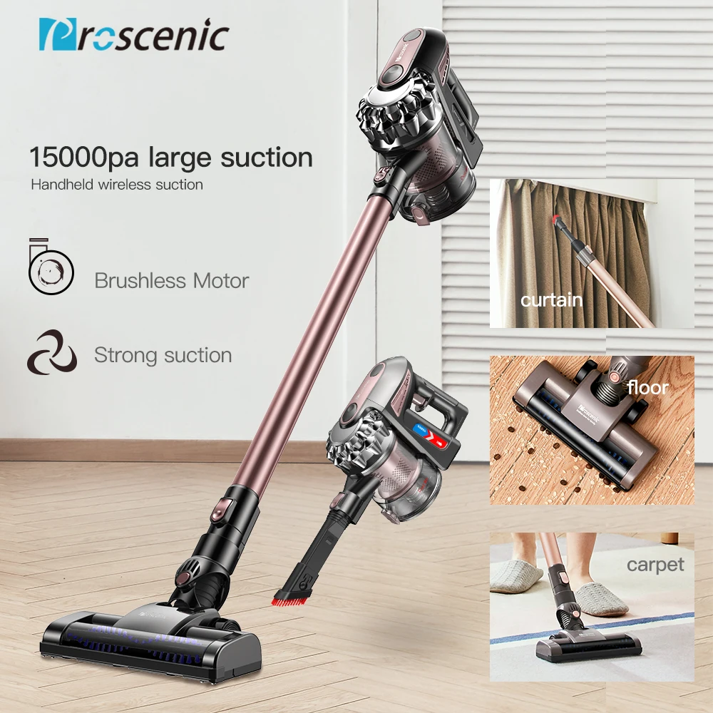 
Proscenic P8 Plus Cordless Stick Vacuum Lightweight Cordless Vacuum Cleaner Battery Rechargeable Two Speeds Suction Power 