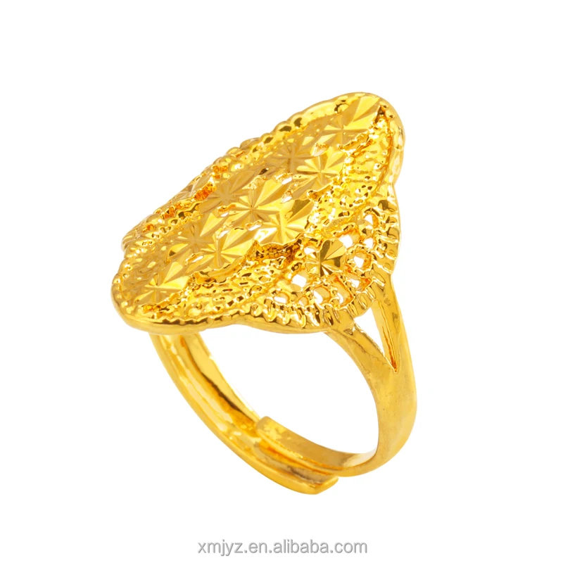 

Korean Version Of The Ring Brass Plated Ruyi Polygonal Prism Shiny Personality Ins Wind Ring Female