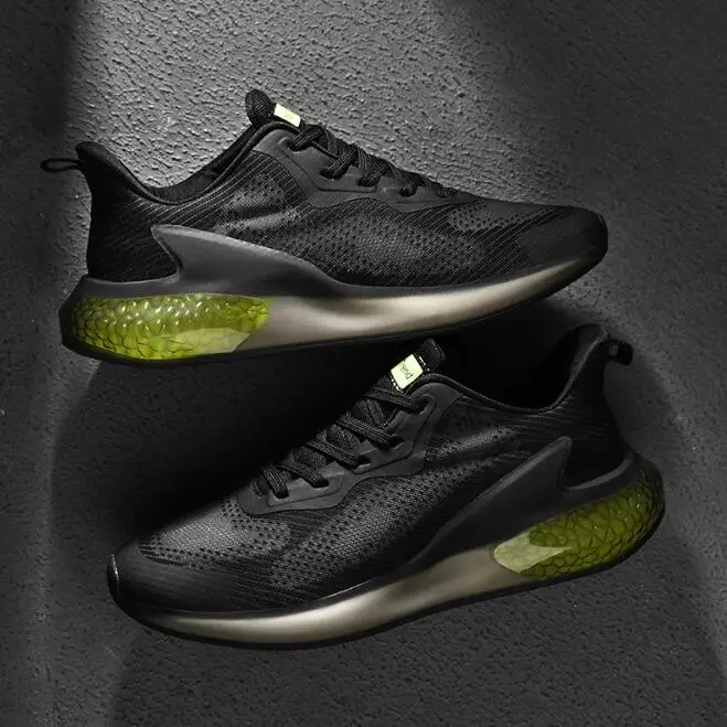 

Wholesale Trend Design Fly Knit Breathable Memory Foam Cushion Sports Shoes Sneakers For Men, Black, white, red, blue and green, any color is available