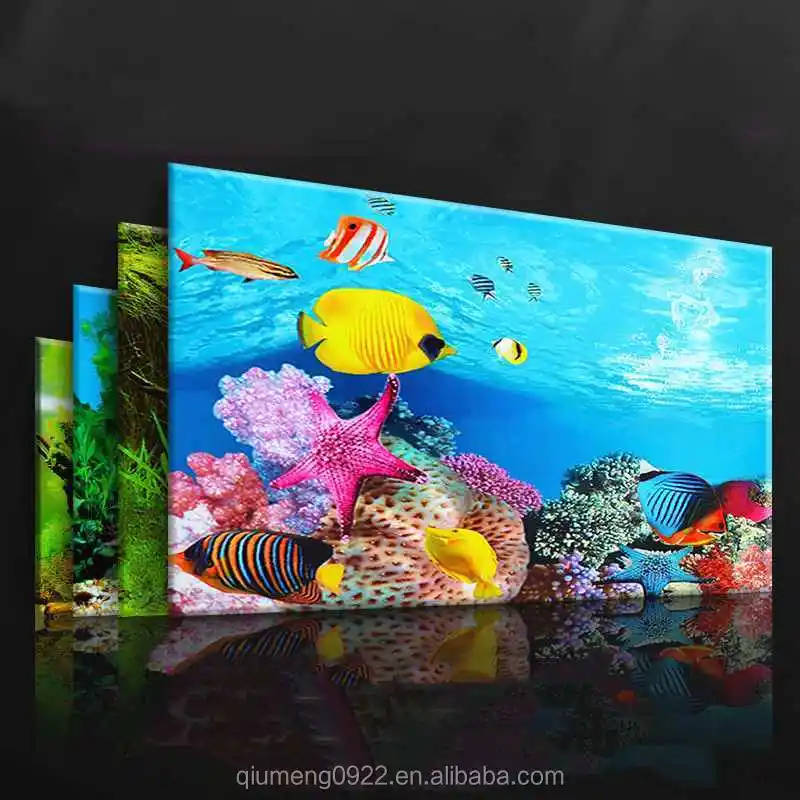 Easy to Use B Blesiya Aquarium Background Beach Conch Backdrop Sticker Fish Tank Ornament XXL 