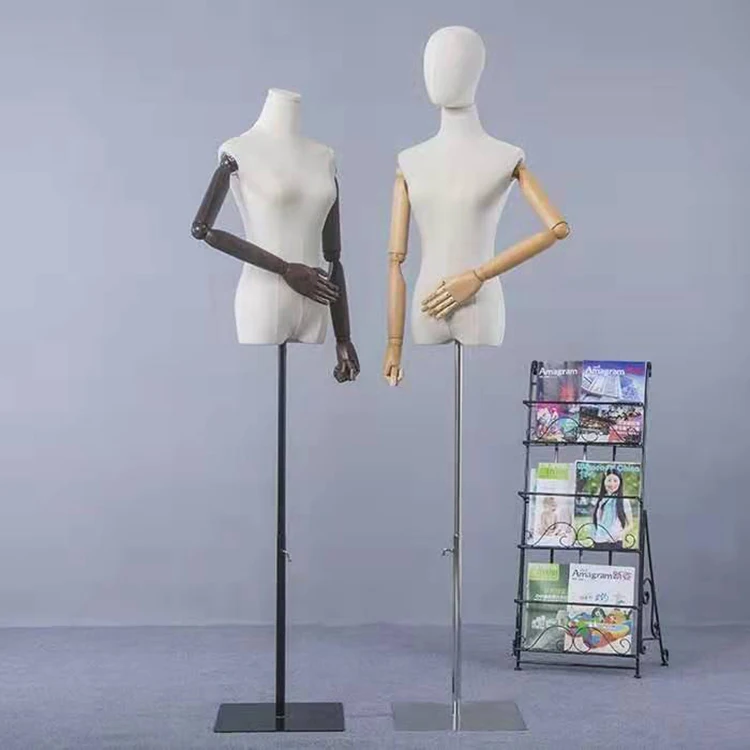 Fashion Manikin Upper Body Covered Bust Fabric Torso Female Mannequin
