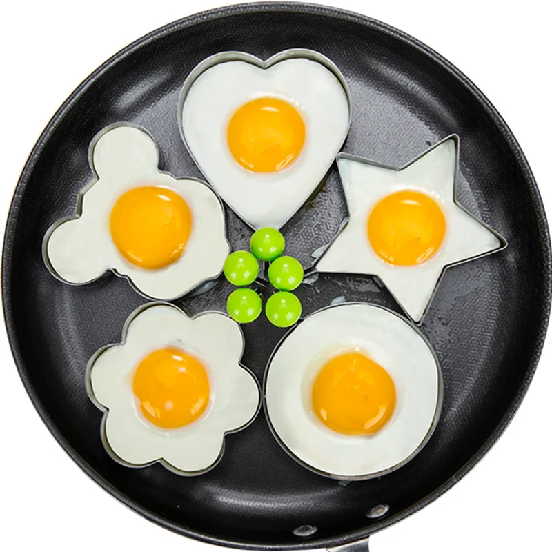 

Multi Shape Stainless Steel Egg Mold DIY Breakfast Egg Rings Decoration Omelette Pancake Baking Kitchen Tools