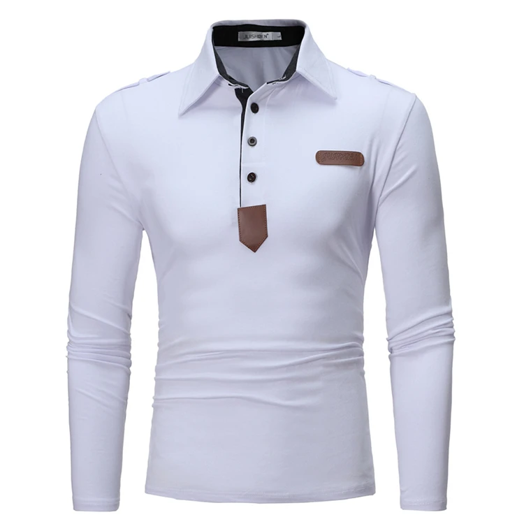 

Factory direct summer men's sweat-absorbent and quick-drying long-sleeved Polo shirt