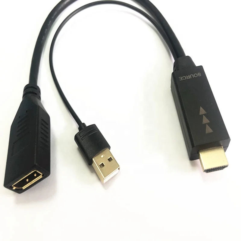 

30cm length hdmi male to DP displayport female adapter converter, Black