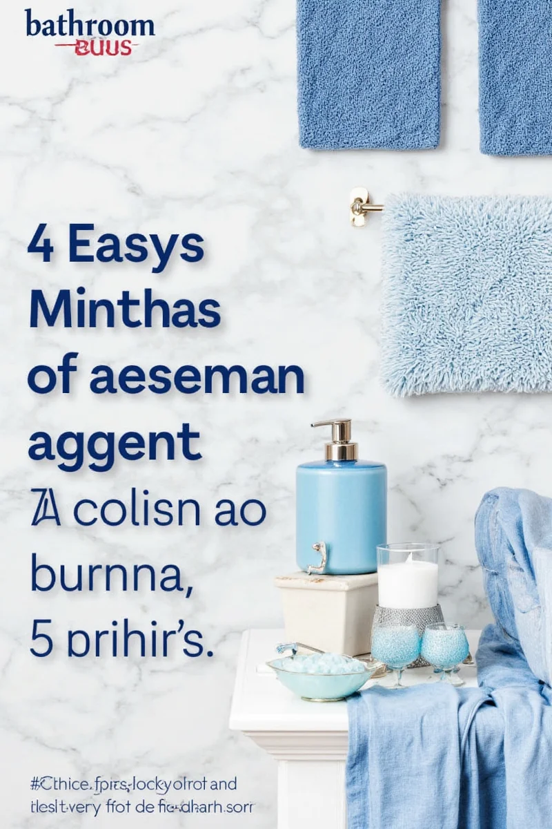 Family-friendly blue bathroom with soft accents
