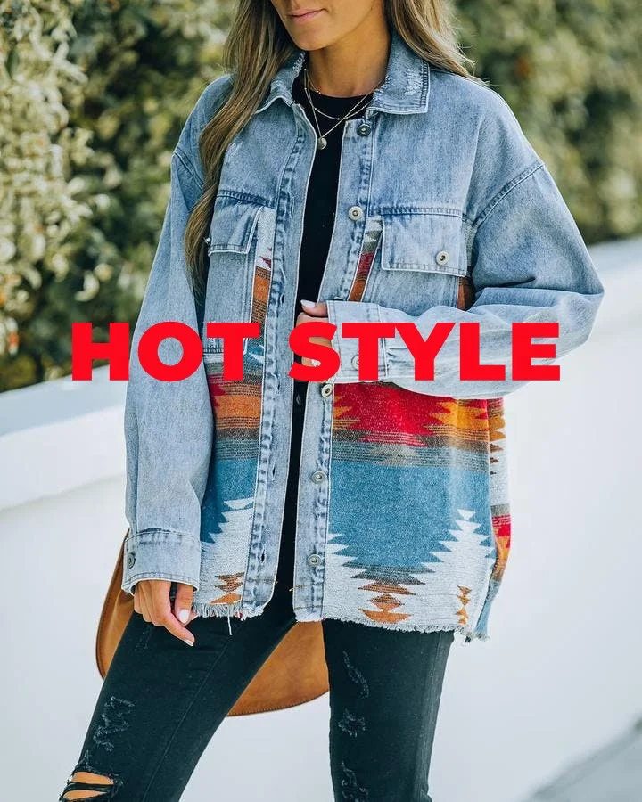 

2022 Amazon Hot Style Custom Coat Lady Printed Embroidery Suit Short Fashion Sexy Cool Denim Jacket For Women, Picture