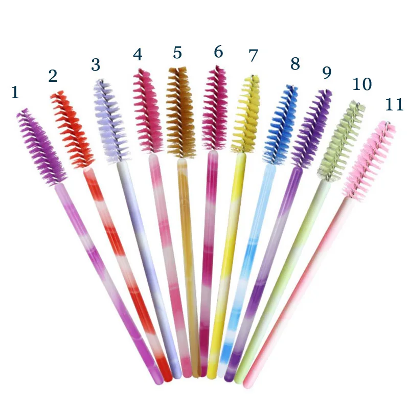 

Disposable Two Colors Handle Mascara Wand Eyelash Brush for Eyelash Extension 50 Counts Per Bag