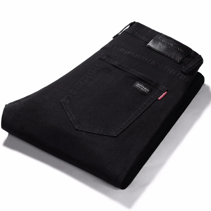 

High Quality 2020 Spring New Men's Stretch-fit Jeans Business Casual Classic Style Fashion Denim Trousers Male Black Pants