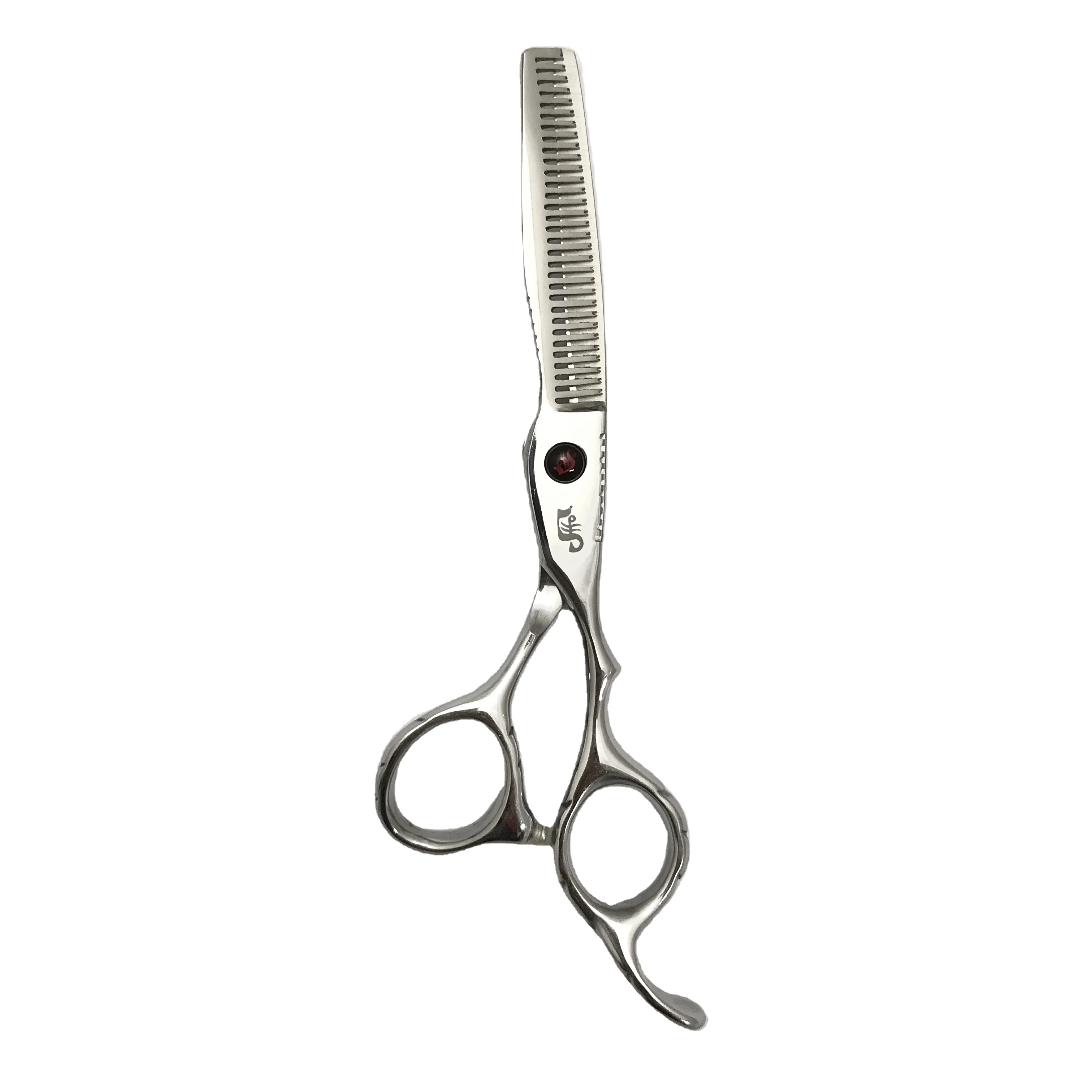 

reliable performance big finger holes stainless steel scissors wig wave scissors, Silver