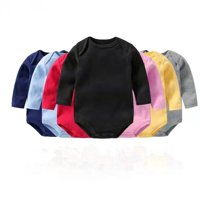 
High quality long sleeve newborn baby clothes girl boy romper baby romper 
