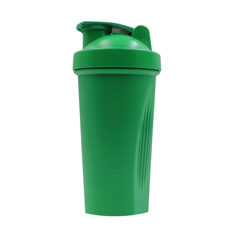 

600ml BPA Free Eco friendly Big Wheat Plastic Protein Shaker Water Bottle with Straw For Sports Gym and travel
