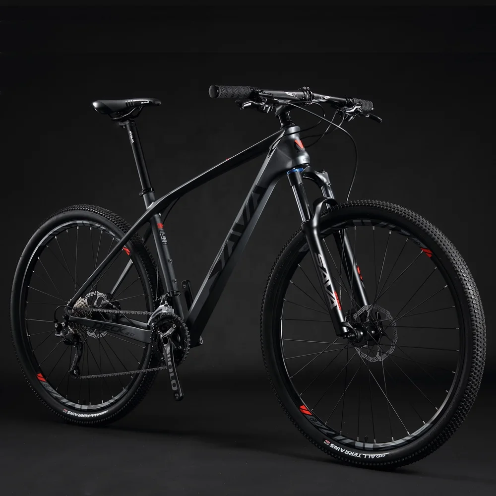 

Hot Sale Wholesale SAVA Carbon Fiber Mountain Bike Men Women 27 Speed Mountain Bike 29er, Black red/black grey/white red