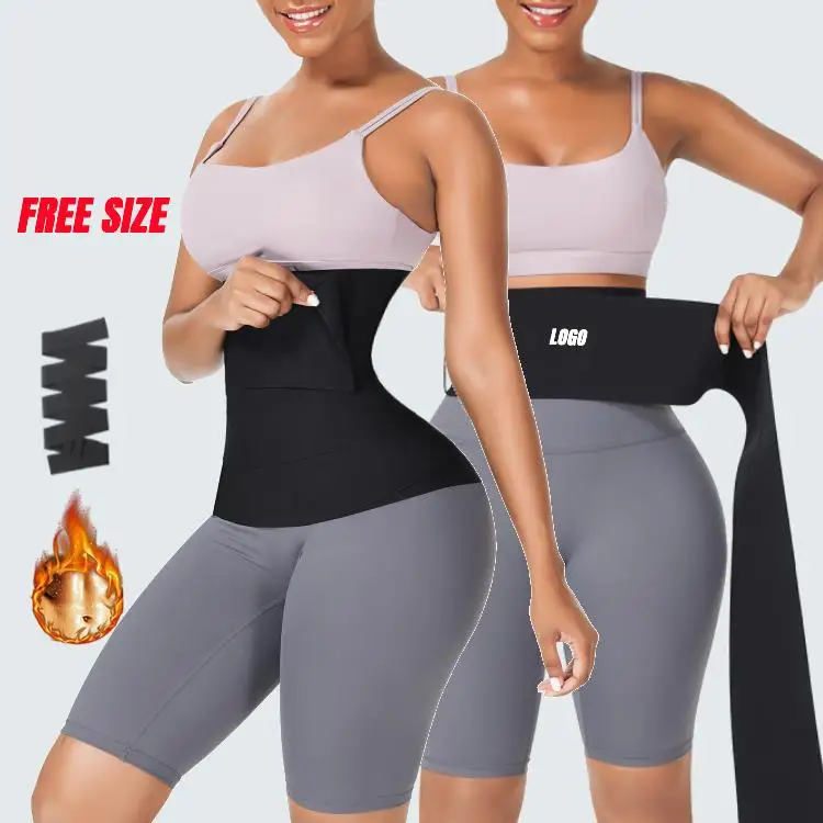 

2021 cusotm logo slimming high waist plus size tummy control Resistance Bands free size waist trimmer trainer