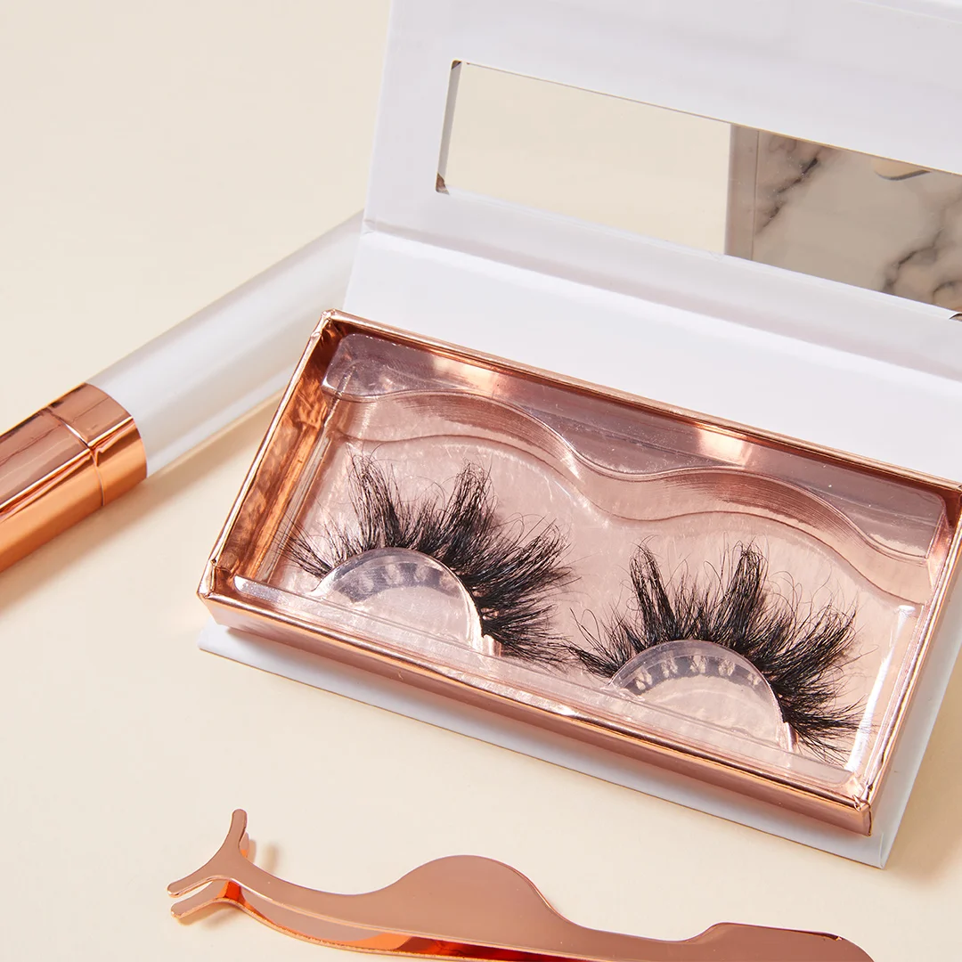 

practical beauty eyelashes 25mm eyelashes fluffy with packaging eyelashes label