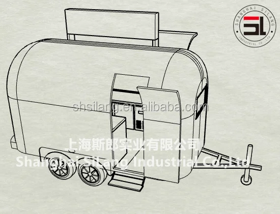 airstream food trucks food cart for pizza/crepe/hot dog snackmachines Germany/France/UK standard food trailer details