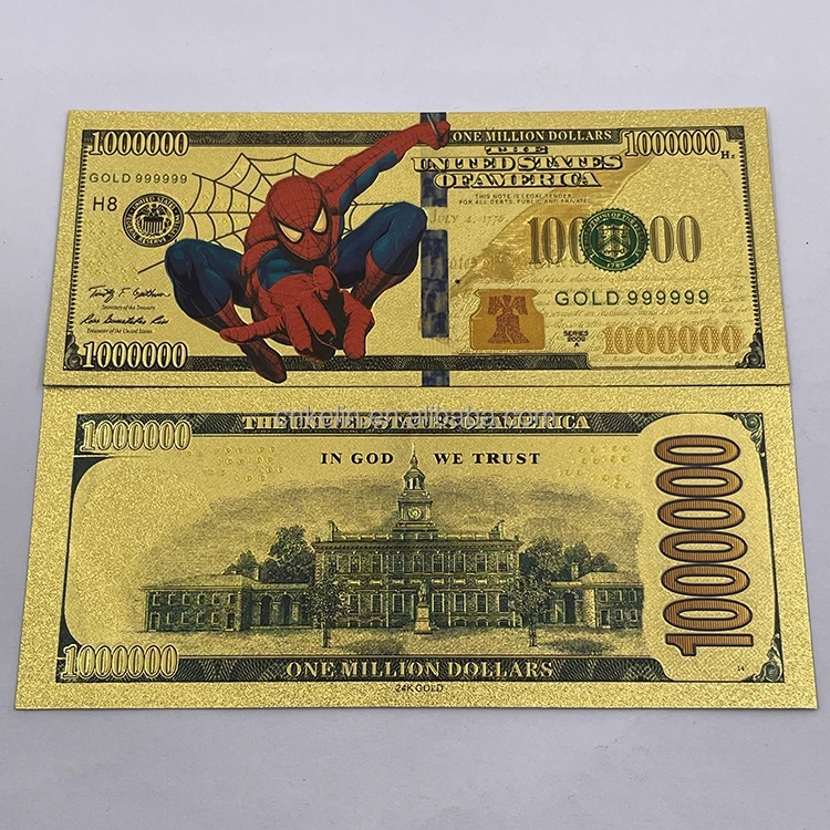 

Colored United States USD 1000000 Dollars Money Bill Million Banknote