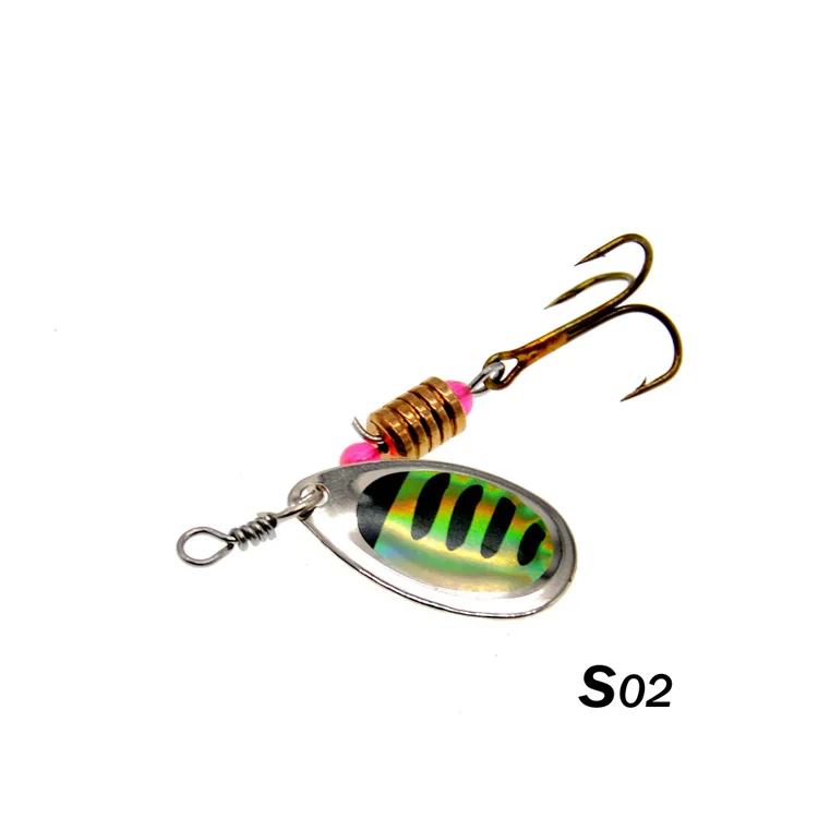 

Sinking casting spinner bait metal fresh water fishing lures spinners spoon lure combo sets with custom logo box, 10 colors