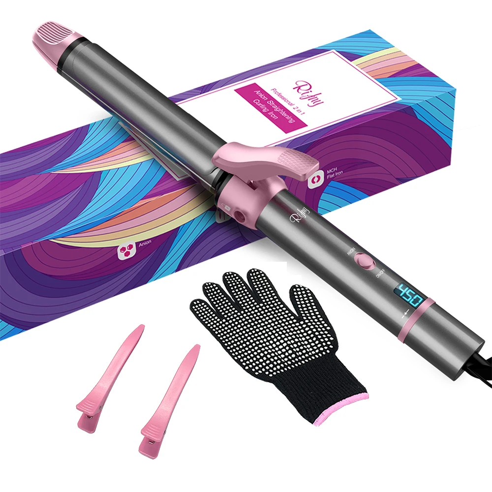 

Rotating lange curling wand hot tool curl bar soft curl tong automatic beachwaver curling iron