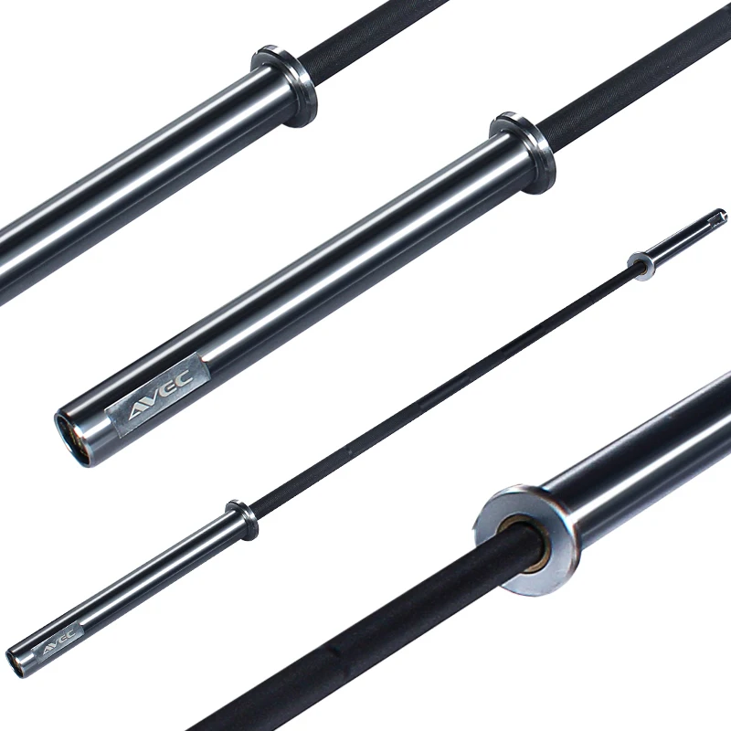 2200 Mm Weightlifting Bar Training Bar With 8 Bearings Black Zine 2000