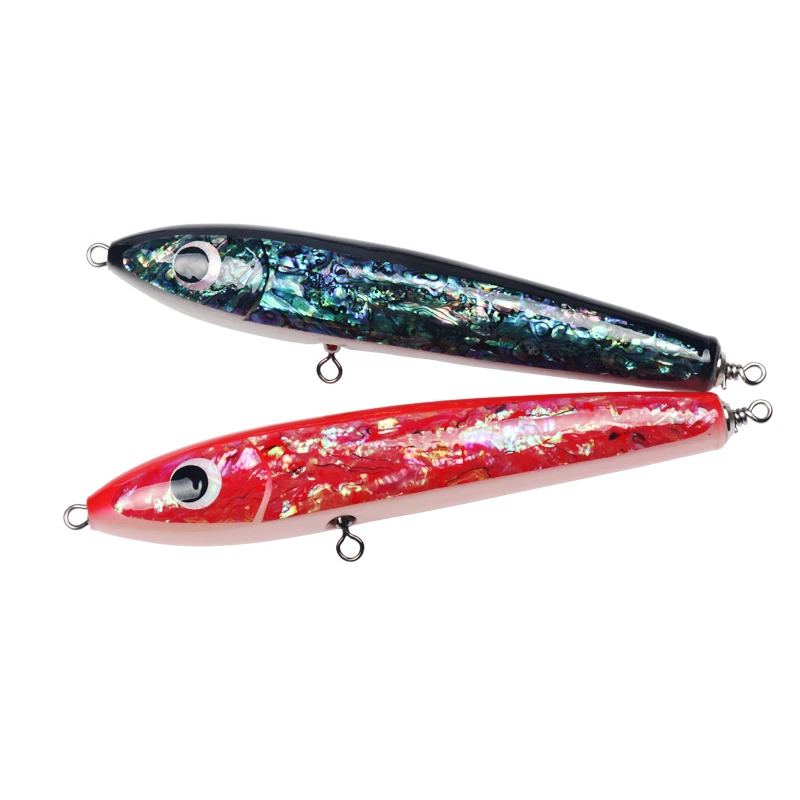 

Hard Wood deep sea tuna stickbait Topwater stick bait pencil tuna lure gt, 01# 02#