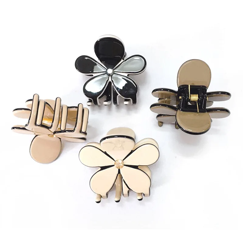 

wholesale girl Women flower shape hair clips claw acetic acid vintage hair claw clip