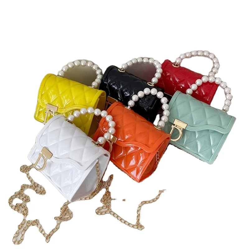 

Low Moq Fashion Lady Chain Shoulder Small Crossbody Hand Bags Women Clear Jelly Purse And Handbags, Picture color ,can also be customized