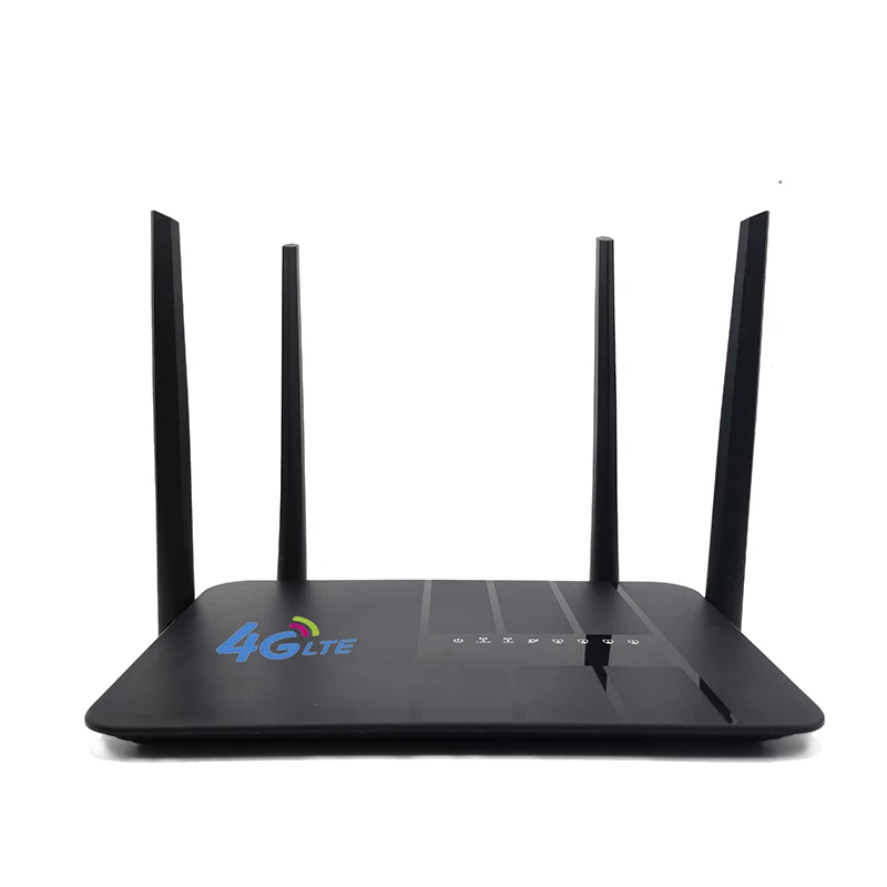 

Free sample 300Mbps two antenna sim card slot function wireless router 4g cpe, Black