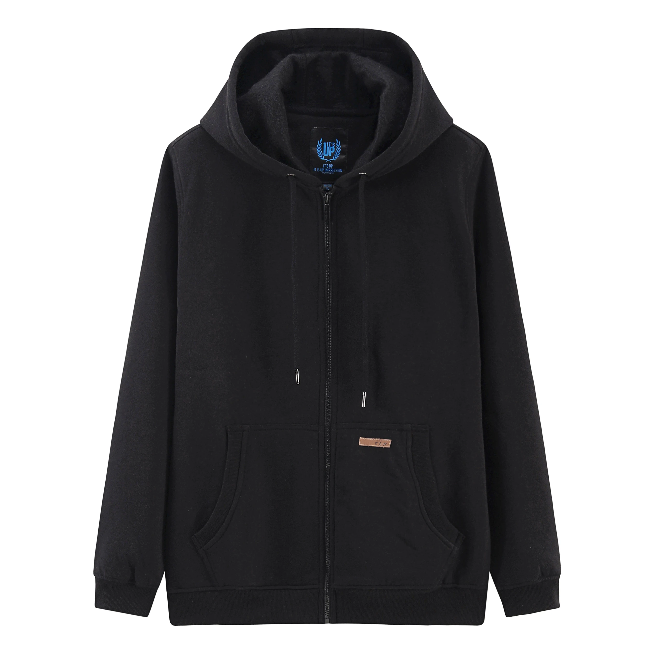 Blank Streetwear Fleece Tech Fleece Men's Hoodie Plain Zip Up Hoodie