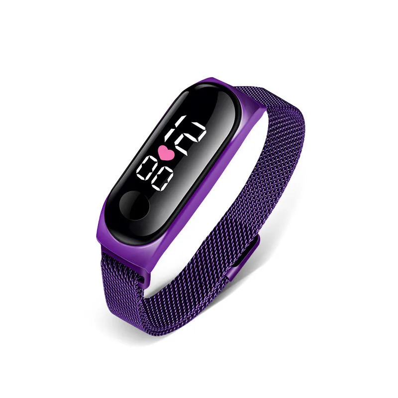 

2020 New Arrival ABM3LED electronic watch Touch screen love Stainless Steel Strap Digital Bracelet Sports Gift Wristwatch